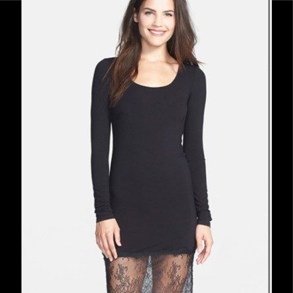 BCBGMAXAZRIA “LIVI” BLACK DRESS WITH LACE - Picture 2 of 9